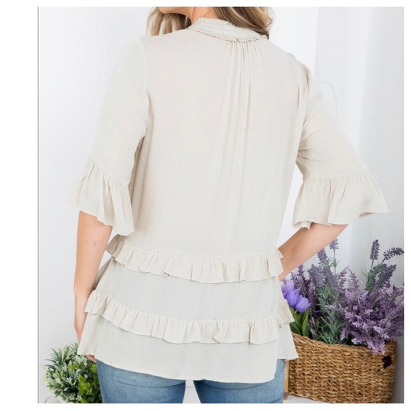 Boho Chic Ruffle Top - Picture 3 of 3